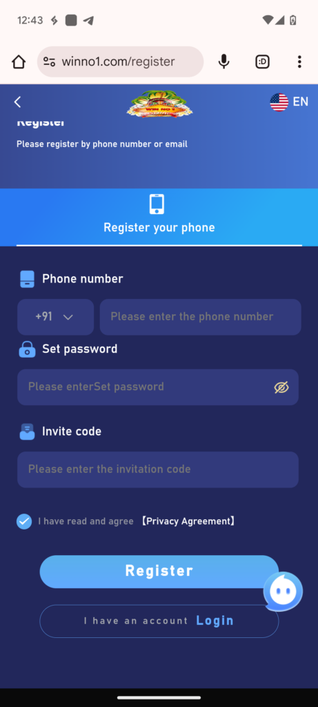 WinNo1 Register